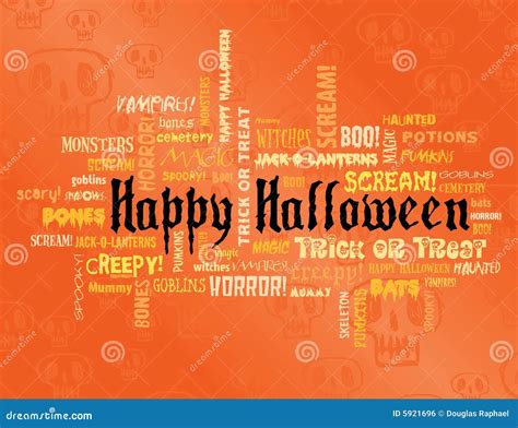 Happy Halloween And Other Scary Words Royalty Free Stock Image - Image ...