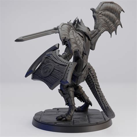 Hot Goblin ドラゴンボーン戦士ミニチュア ホットゴブリン 剣盾装備