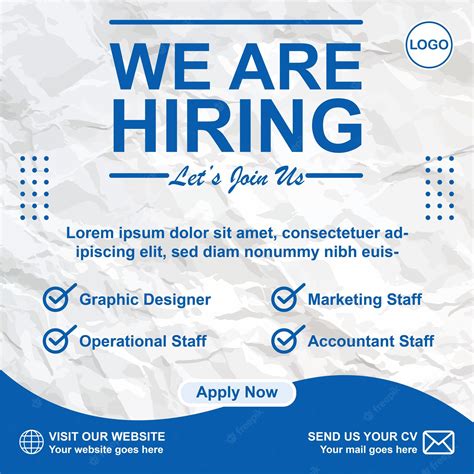 Premium Vector Job Vacancy We Are Hiring Poster Banner Social Media