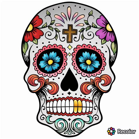 Dicas De Pintura Sugar Skull Tattoos Skull Coloring Pages Sugar