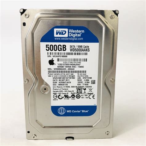 Yahoo!オークション - 動作確認済み 1014時間 WDC WD5000AAKS-402AA0 5...