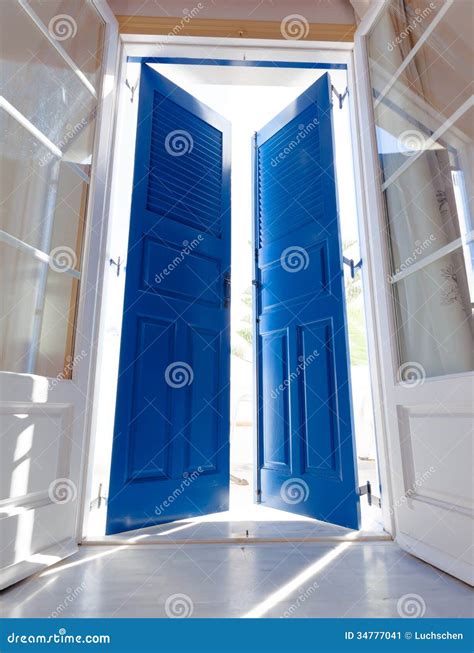 Sunlight through the Open Door Stock Image - Image of doors, nature