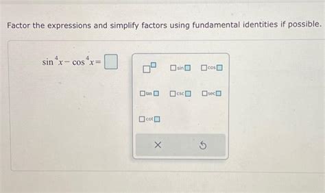 Solved Factor The Expressions And Simplify Factors Using Chegg