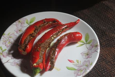 Stuffed Red Chilli Pickle Recipe Bharwa Lal Mirch Ka Achaar Recipe