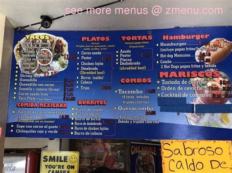 Online Menu of Tacos Kissi Restaurant, Phoenix, Arizona, 85017 - Zmenu