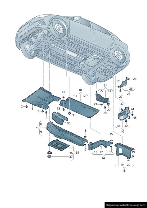 Volkswagen Underbody Trim 2g0825205a Lllparts