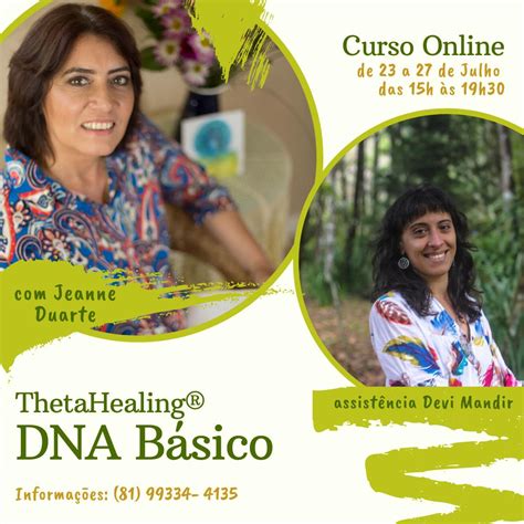 Agenda Curso On Line De Thetahealing Dna B Sico Jeanne Duarte