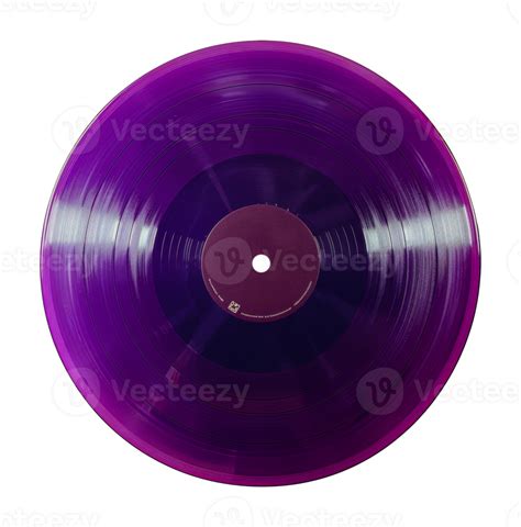 Purple Vinyl Record With Center Label Cut Out Stock Png 47601256 Png