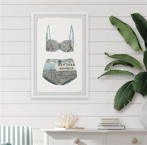 Stories Brooklyn Bikini Picture Frame Graphic Art Wayfair