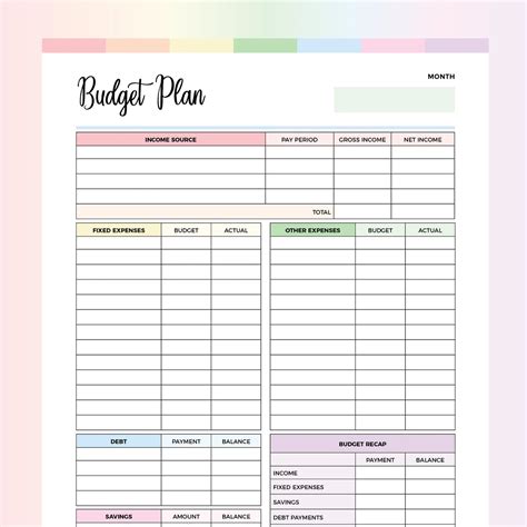 Budget Planner Printable | Instant Download PDF | A4 and US Letter ...