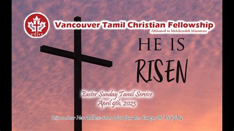 Easter Sunday Tamil Service April Th Youtube