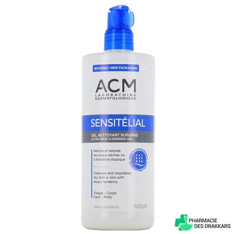 Gel nettoyant surgras Sensitélial ACM