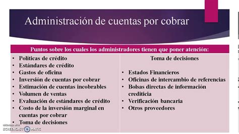 ADMINISTRACION DE EL CAPITAL DE TRABAJO EFECTIVO CUENTAS POR COBRAR Y