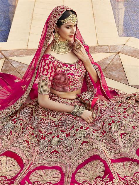 Velvet Bridal Lehenga Choli With Zari Floral Motifs And Sheer Dupatta