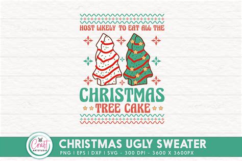 Ugly Christmas Sweater Svg Cutfile Graphic By Craftartstudio Creative