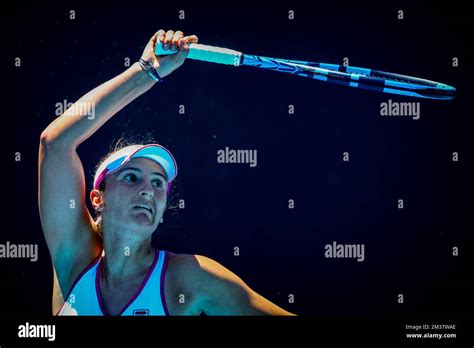 Romanian Irina Camelia Begu Pictured In Action During A Tennis Match