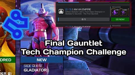 Final Gauntlet Defeat Gladiator By Tech Champion Challenge In Mcoc September 2023 Youtube