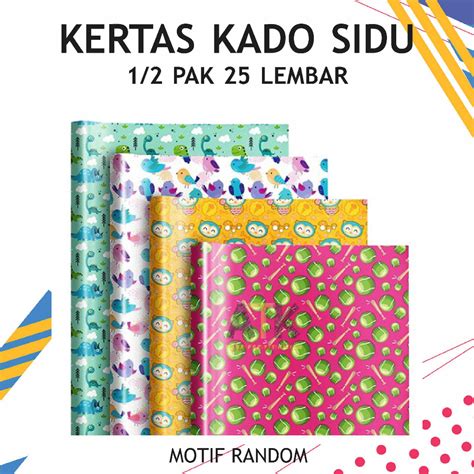 Jual Kertas Kado Sidu Batik Motif Random Lembar Lembar Shopee