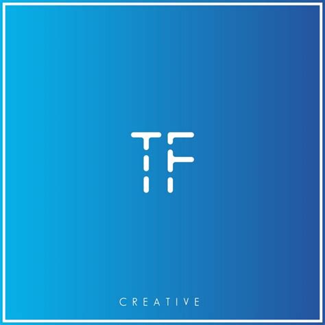 Tf último diseño de logotipo creativo vector premium logotipo creativo