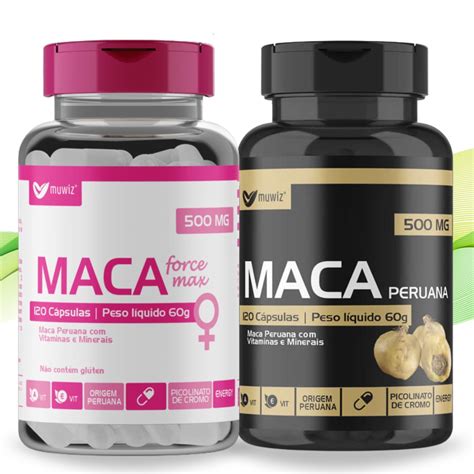 Maca Peruana Aumenta A Libido - Kit Libido Alta: 1 Maca Peruana 120 Cápsulas P/ Homem + 1 Maca Peruana ...