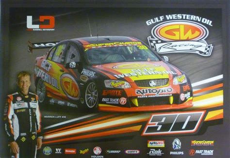 Holden Warren Luff V8 Supercars Poster Touring Car Racing Holden V8