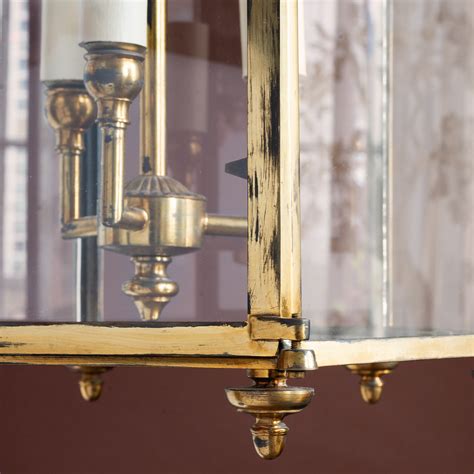 Early Nineteenth Century Style Gilt Brass Hall Lantern LASSCO