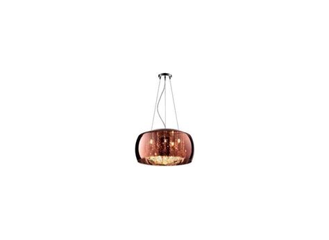 Luminaria Pendente Soho Cristal E Vidro Cobre Rose Cm O Melhor