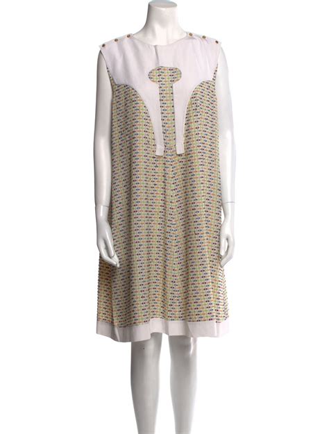 Fendi Printed Knee-Length Dress - Neutrals Dresses, Clothing ...