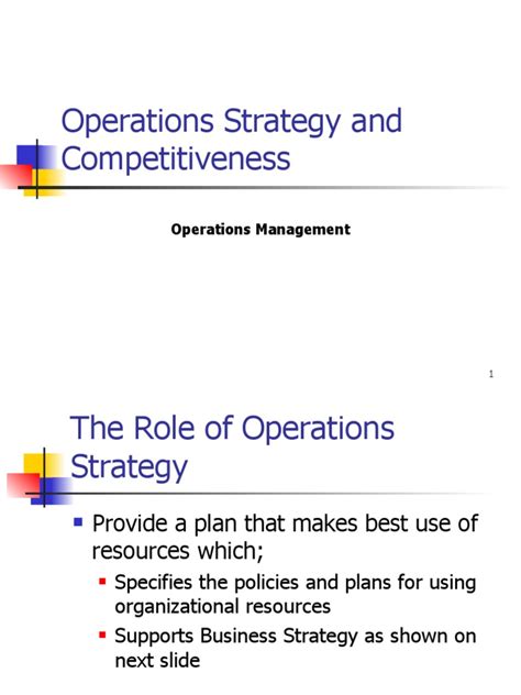 Operations Startegy | Download Free PDF | Strategic Management | Business