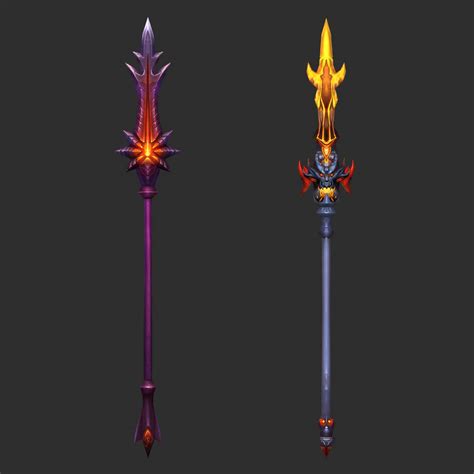 Fantasy Spear Weapon Pack 3d Model By Cghriggs