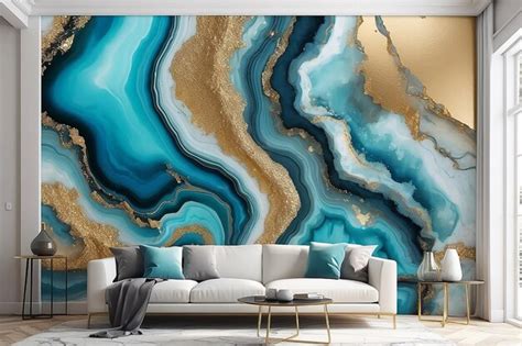 Premium Photo D Abstract Marble Wallpaper For Wall Decor Resin Geode