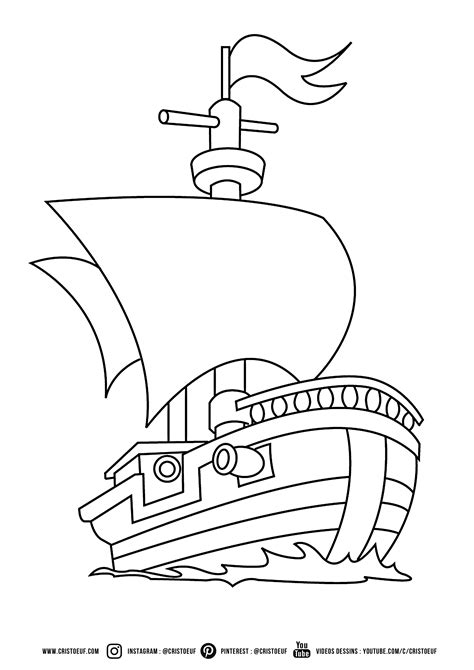 Dessin Bateau Pirate Primer