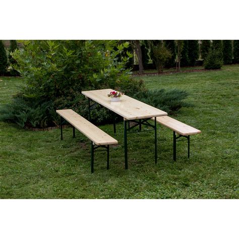 Set Berarie STANDARD Din Lemn Masiv De Rasinos 220x50 Cm Pentru