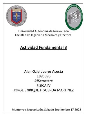 Fase Actividad Fundamental Fisica Universidad Autonoma Nuevo Leon