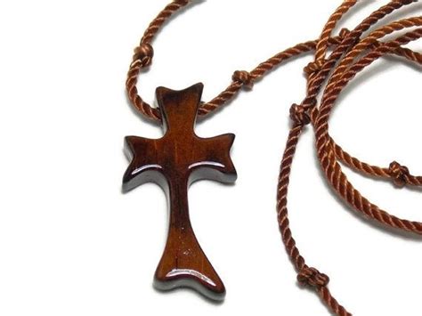 Cross Necklace Men's Necklace Wooden Cross Necklace | Etsy | Wooden ...