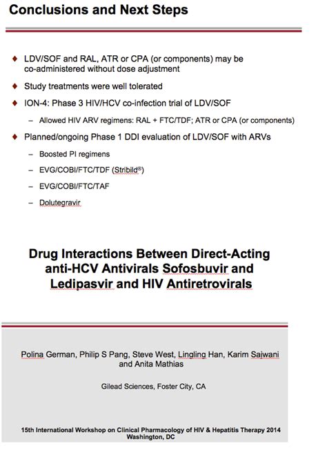 Drug Interactions Between Direct Acting Anti Hcv Antivirals Sofosbuvir