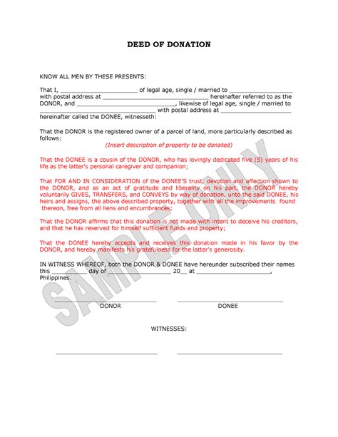 Deed Of Donation Deed Of Acceptance Pdf Deed Document Porn Sex Picture