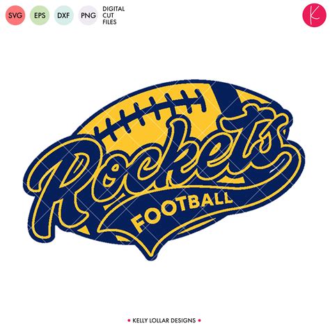 Rockets Football Bundle Svg Dxf Eps Png Cut Files Kelly Lollar Designs