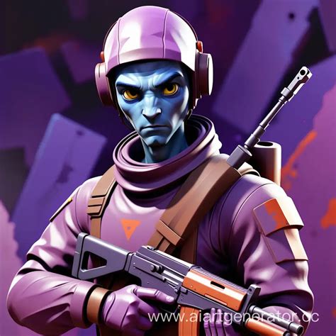 Rust Game Character in AntiRadiation Suit with AK47 | AI Art Generator