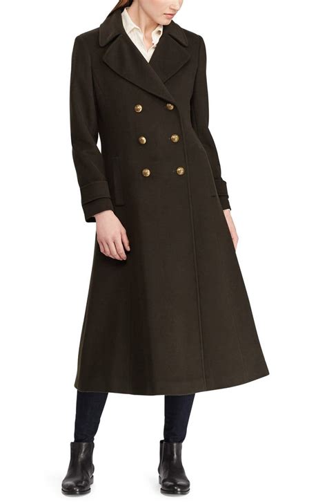 Lauren Ralph Lauren Double Breasted Long Coat Nordstrom