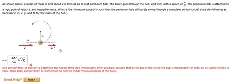 Solved As Shown Below A Bullet Of Mass M And Speed V Is Chegg