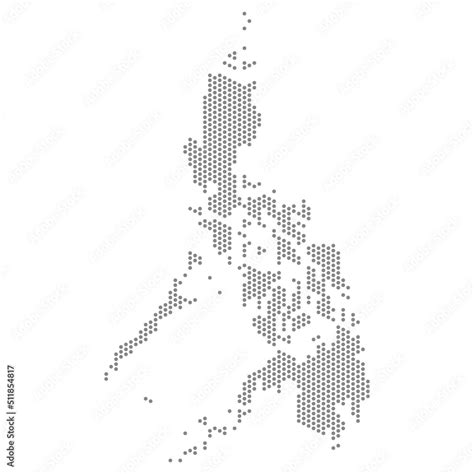 Vector Illustration Of Dotted Map Of Philippines Stock Vector Adobe Stock