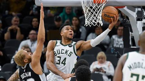 Giannis Antetokounmpo Dominates With 44 Points As Milwaukee Bucks Outlast San Antonio Spurs