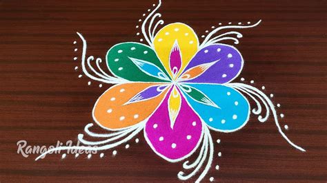 Amazing Freehand Flower Rangoli Kolam Designs Beautiful Muggulu