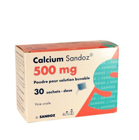 Calcium Sandoz 500mg 30sachets - Pharmacie sur internet IllicoPharma