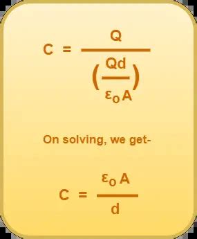 Parallel Plate Capacitor | Formula - Physics Vidyalay