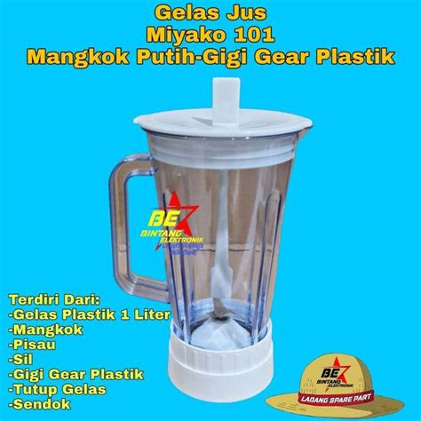 Gelas Plastik Jus Set Putih Blender Miyako Pl Tabung Gelas Jus