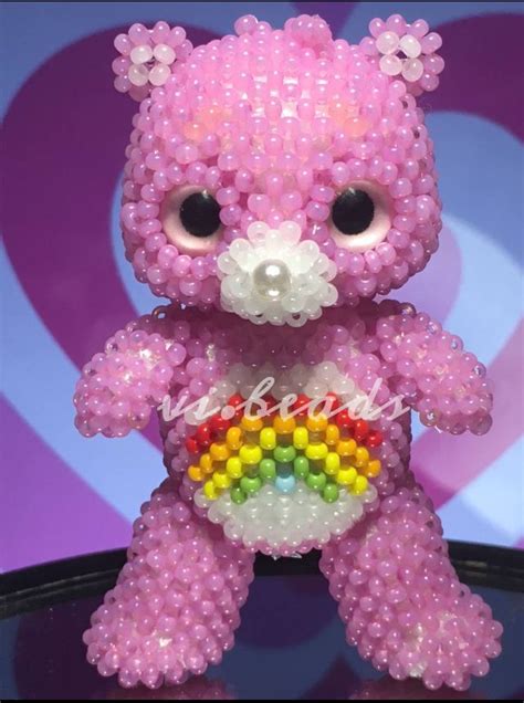 Заботливый мишка из бисера | Заботливый мишка, Бисер, Бисероплетение ...