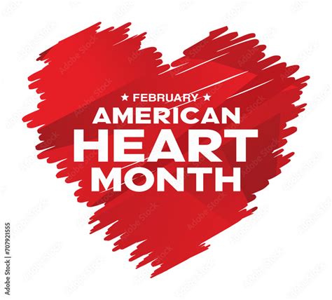 February heart month, American heart month, theme, logo, poster, banner ...