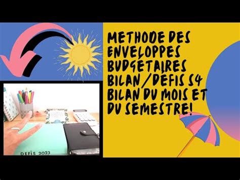 Methodes Des Enveloppes Bilan Semaine Et Defis S Et Bilan Du Mois